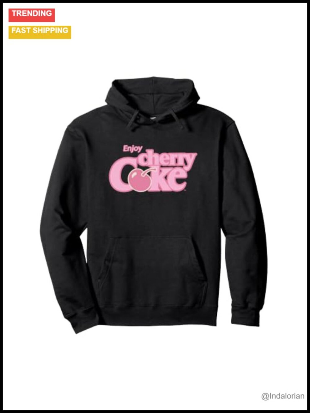Coca-Cola Very Cherry Pullover Hoodie Classic Fit Twill-Taped Neck